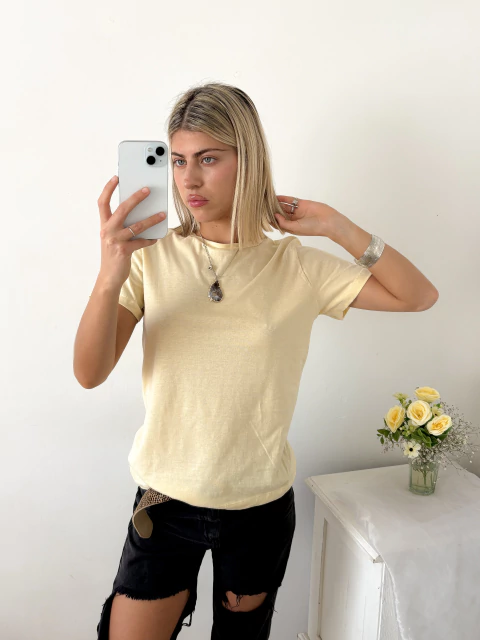 Remera jersey lisa escote redondo Circle - BENKA