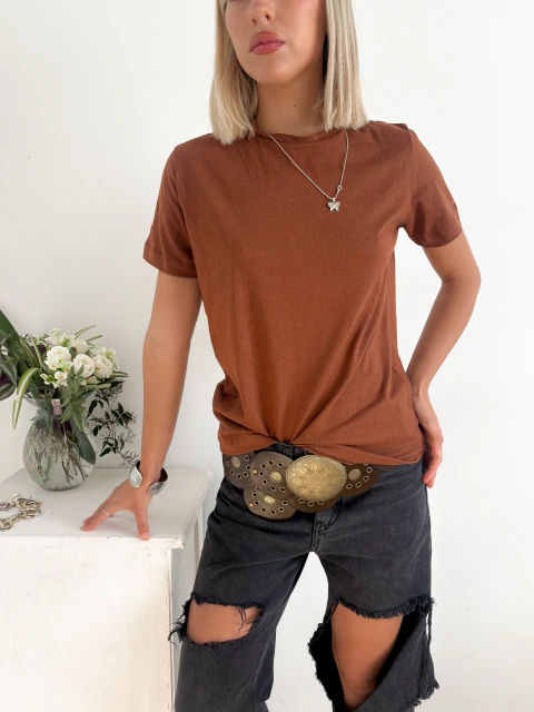 Remera jersey lisa escote redondo Circle