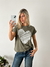 Remera amplia manga rebatible Corazon Garabato en internet