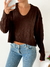 Sweater trenzado cuello en V Cruzeiro - BENKA