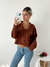 Sweater trenzado cuello en V Cruzeiro - tienda online