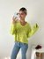 Sweater trenzado cuello en V Cruzeiro - comprar online