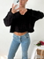 Sweater trenzado cuello en V Cruzeiro