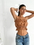 Top strapless fruncido Bengalina engomada Dallas - tienda online