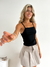 Top crop jersey bretel fino Donatello