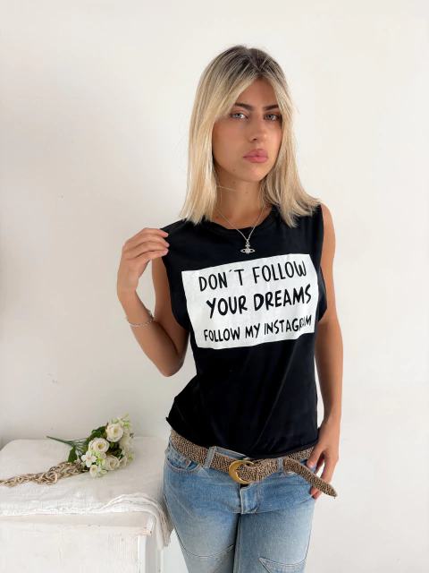 Musculosa algodón al corte sisa cavada Dont Follow sakfol - comprar online