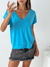 Remera modal viscosa escote V manga sin recorte Dunga - comprar online