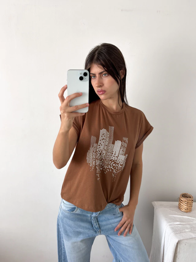 Remera amplia manga rebatible Edificios — imagen 4