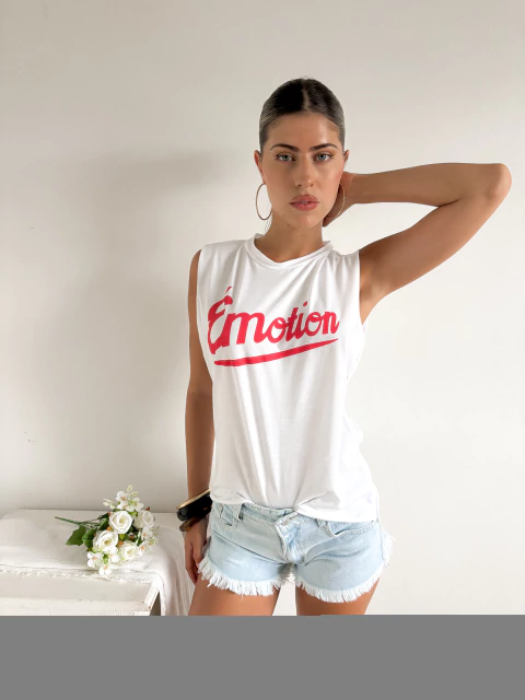 Musculosa algodón al corte sisa cavada Emotion - comprar online