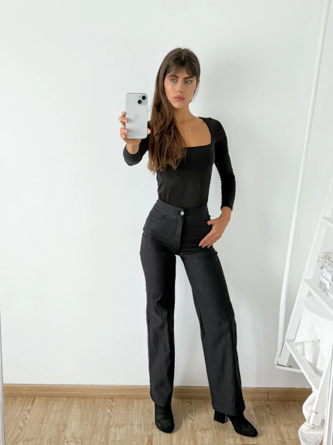 Pantalón bengalina elastizada recto Encon - comprar online