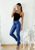Pantalon bengalina engomada con recortes y pinzas Fara en internet