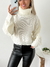 Sweater polera trenzado manga globo Glover