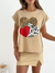 Remera amplia manga rebatible Hearts en internet