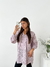 Sweater largo trenzado escote V Briony - comprar online