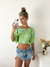 Imagen de Blusa lino spandex manga globo Meazza