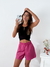 Short cuerina bolsillos invisibles y terminacion al corte Kamala - comprar online
