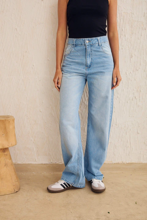 Jean wide leg celeste bigotes Kells