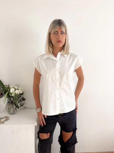 Camisa poplin abotonada manga japonesa Krueger - comprar online