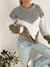 Sweater combinado diseño en V Lenna