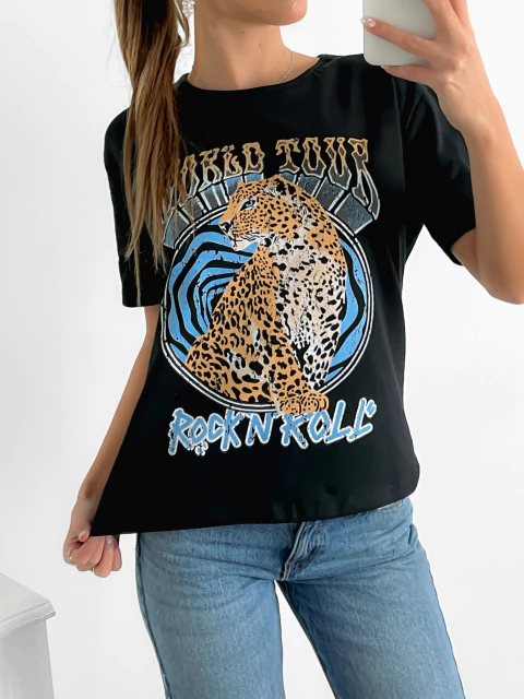 Remera algodón Leopardo world tour - comprar online