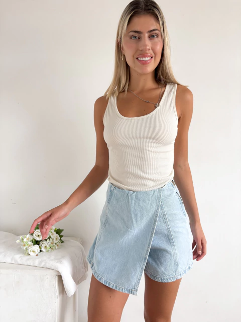 Short pollera jean Lotte - comprar online