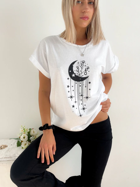 Remera amplia manga rebatible Amuluna - comprar online