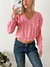 Sweater corto escote V con ochos Lusaka - comprar online