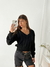 Sweater corto escote V con ochos Lusaka - comprar online