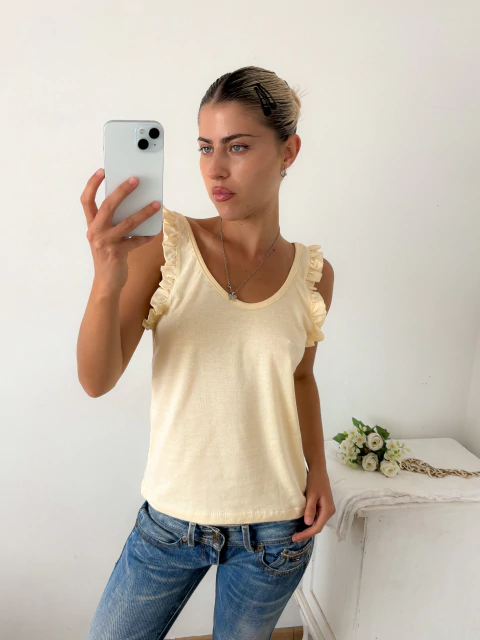 Imagen de Musculosa algodón volados Magic