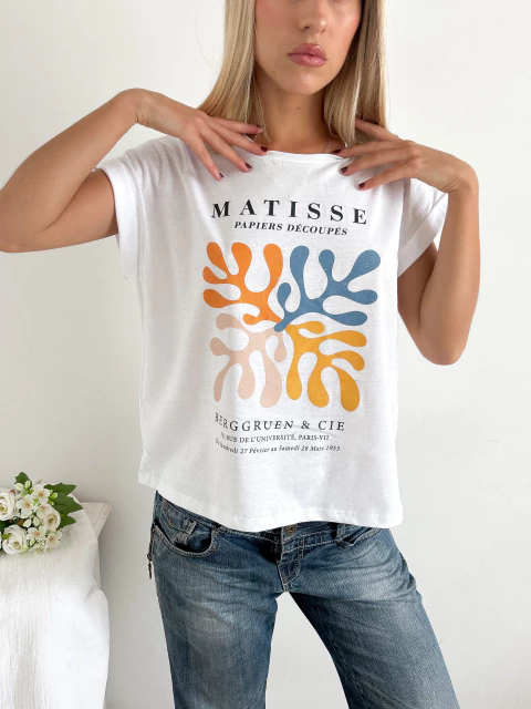 Remera amplia manga rebatible Matisse - comprar online