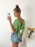 Blusa lino spandex manga globo Meazza - tienda online