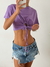 Crop top jersey con frunce en delantero y tiras para atar Nairobi - comprar online