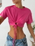 Crop top jersey con frunce en delantero y tiras para atar Nairobi - BENKA