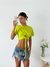 Crop top jersey con frunce en delantero y tiras para atar Nairobi