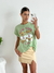 Remera amplia manga rebatible New york ositos