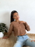 Sweater oversize con trenzas en frente y mangas Oregon - comprar online