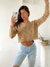 Sweater oversize con trenzas en frente y mangas Oregon - tienda online