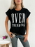 Remera amplia manga rebatible Overthinking - comprar online