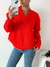 Sweater escote en V liso amplio Peixe - tienda online