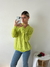 Sweater escote en V liso amplio Peixe