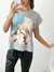 Remera amplia manga rebatible Mujeres acuarella - tienda online