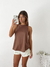 Musculosa algodón con terminación redondeada Pierre en internet