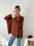 Sweater amplio con trenzas y lineas en pecho Portugal en internet