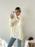 Sweater amplio con trenzas y lineas en pecho Portugal - tienda online