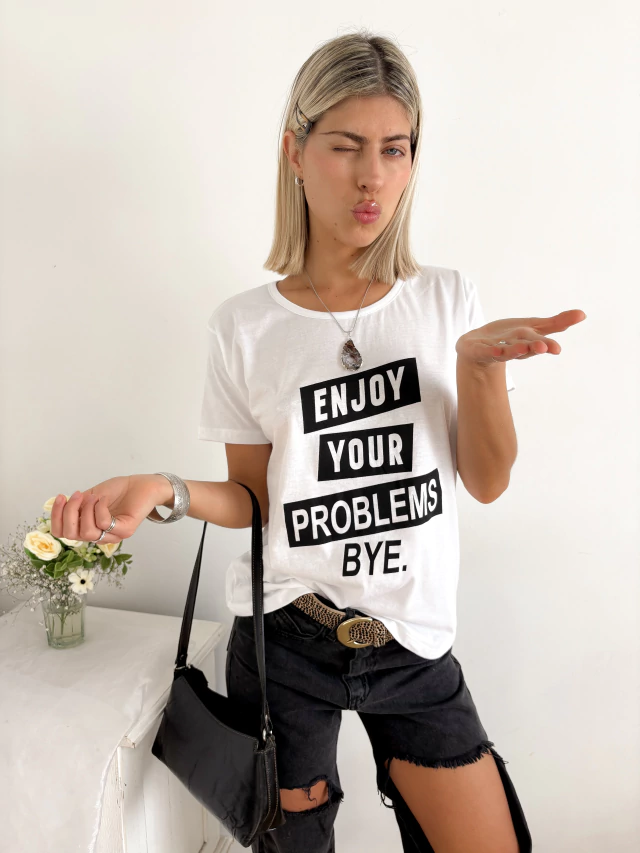 Remera algodón Problems Bye kapbye