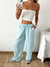Pantalon ancho lino spandex cintura elastizada Quentin en internet