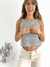 Top tejido calado cuello halter ROBBIE - tienda online