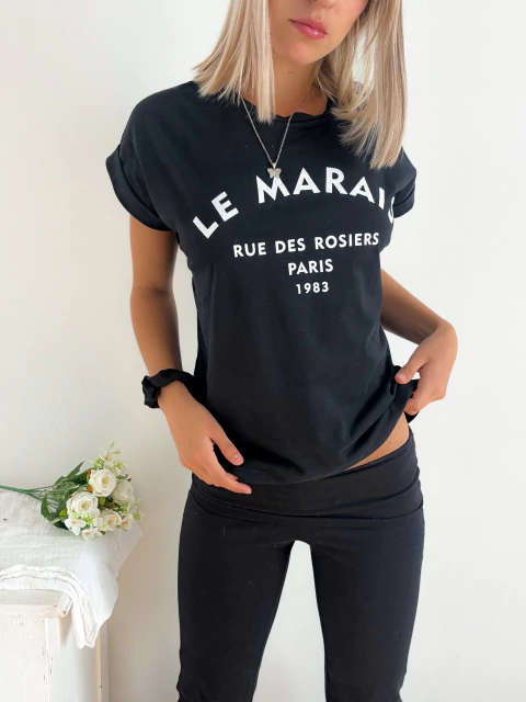 Remera amplia manga rebatible Rosiers - comprar online