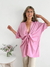 Blusa Kimono oversize lino spandex para anudar Sahara