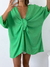 Blusa Kimono oversize lino spandex para anudar Sahara - tienda online